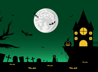 Bright composition on the theme of Halloween. - 523994769