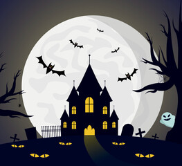 Bright composition on the theme of Halloween. - 523994774