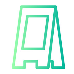 signboard gradient icon