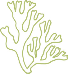 seaweed line art drawing