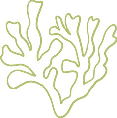 seaweed line art drawing
