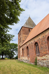 Church if Schlagsdorf in Mecklenburg-Vorpommern in Germany on the border between former East- and...