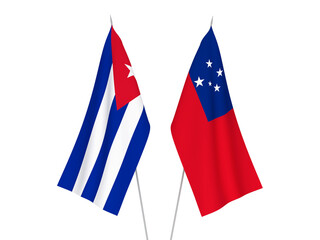Cuba and Independent State of Samoa flags