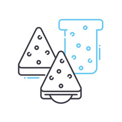 sandwich line icon, outline symbol, vector illustration, concept sign
