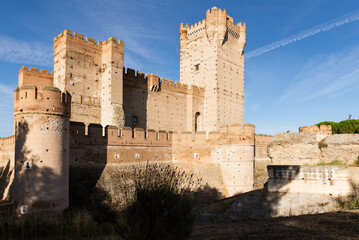 Naklejka premium Precious castle built in brickwork, in perfect state of preservation.