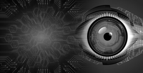 eye cyber circuit future technology concept background
