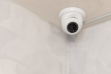 Security CCTV camera on ceiling, Intelligent cameras, Video recording, Anti-theft system, Surveillance