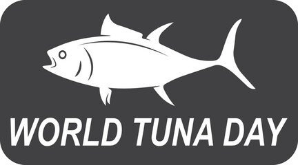 World tuna day celebrates day symbol vector