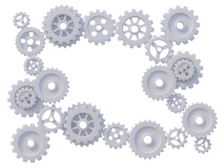 a 3d rendered image of machine gears