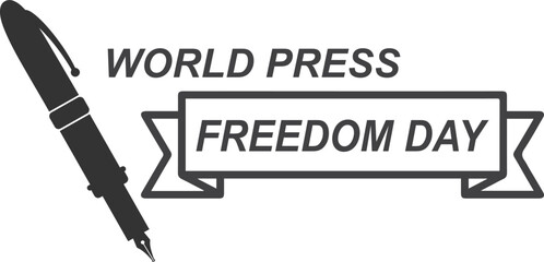 World press freedom day black symbol