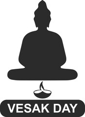 Vesak day celebration symbol vector