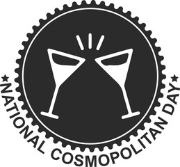 National cosmopolitan day black symbol vector