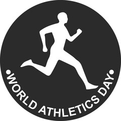 World athletics day symbol vector