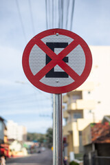 Traffic signs in a city