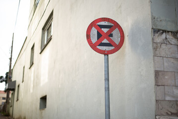 Traffic signs in a city