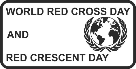 World red cross and red symbol day black symbol vector
