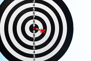 Dart hitting on center target