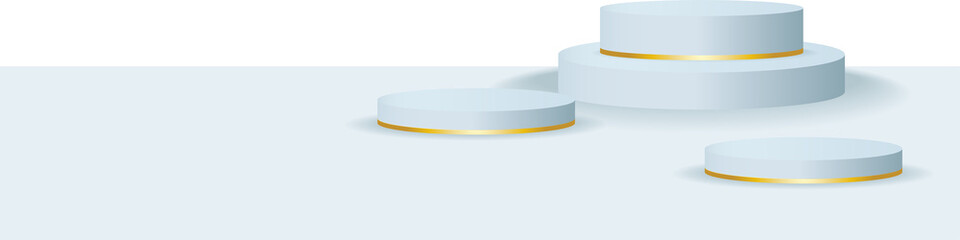 Podium stage for displaying a cosmetic product