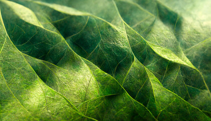 3D Render Abstract of Green Leaf Texture Background. Natural background and wallpaper