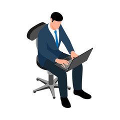 Businessman Isometric Illustration