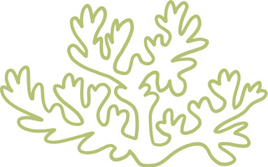 seaweed line art drawing