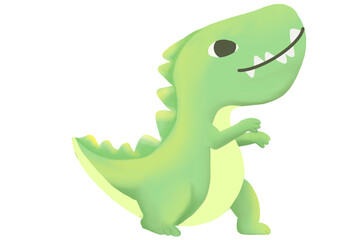 Cute Dinosaur T-Rex illustion clipart. © moccameen
