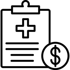 Obraz premium Hospital Bill Icon