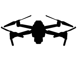 Drone silhouette vector illustration
