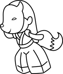 Cute princess drawing for coloring