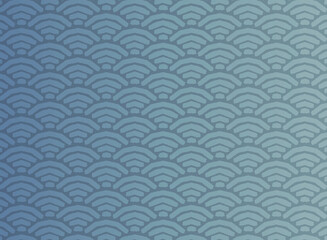 シームレスな和柄青海波のパターン