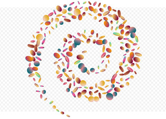 Hologram Round Carnival Transparent Background.