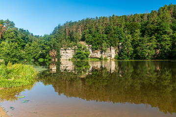 Fototapeta na wymiar Harasov pond in CHKO Kokorinsko in Czech republic