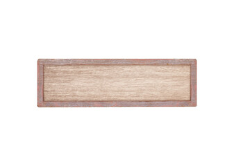 Old Wooden frame isolated on white with clipping path include.