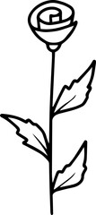 Line Art Flower Illustration
