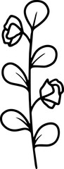 Line Art Flower Illustration
