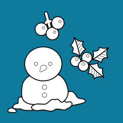 Cute Snowman Winter Digital Stamp