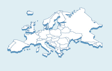 Mappa degli stati dell'unione europea. Cartina vettoriale dei paesi UE - 524009359