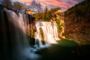 jajce north of bosnia beautiful green nature and many waterfalls and lakes