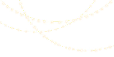 Glowing Lights garland png transperent backgraund