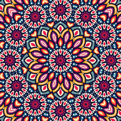 Fototapeta na wymiar Abstract festive colorful floral vector ethnic tribal pattern and Doodle vintage Violet lace Doodle Ethnic Festive Abstract Vector Pattern