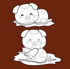 Cute Farm Animal Digital Stamp