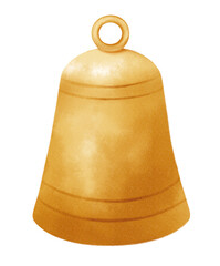 Christmas bell holiday decor illustrations watercolor styles