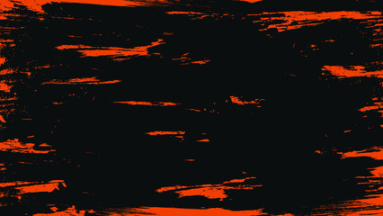 Minimal Abstract Orange Scratch Grunge Texture In Black Background