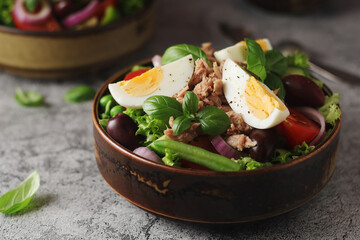 Nicoise salad - traditional French dish	