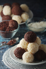 Beijinho and Brigadeiro sweets - national cuisine of Brazil	