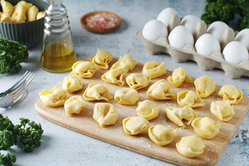 Tortellini - dumplings typical dish from Italian cuisine