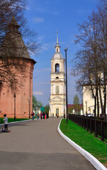 Fototapeta na wymiar The bell tower of the Smolensk Church
