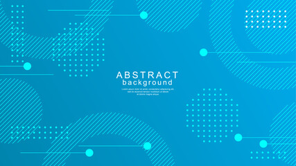 Fototapeta premium Modern blue background design with lines and dots