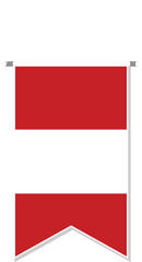 Austria flag in soccer pennant.