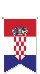 Croatia flag in soccer pennant.